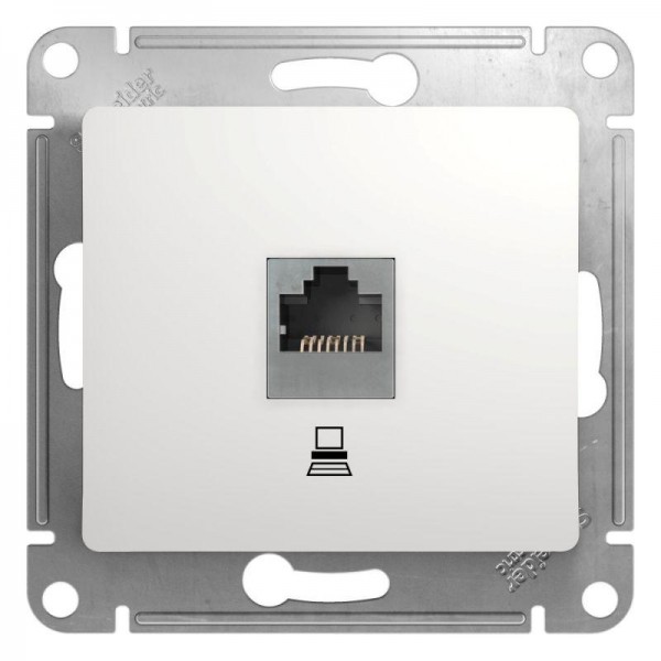  Механизм розетки комп. 1-м СП Glossa RJ45 бел. SchE GSL000181K 