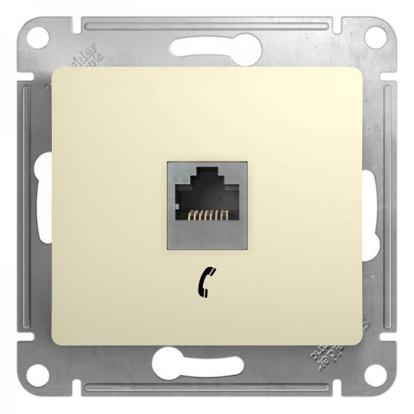  Механизм розетки телеф. 1-м СП Glossa RJ11 беж. SchE GSL000281T 