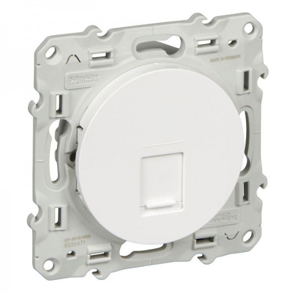  Механизм розетки комп. 1-м СП Odace RJ45 5UTP бел. SchE S52R471 