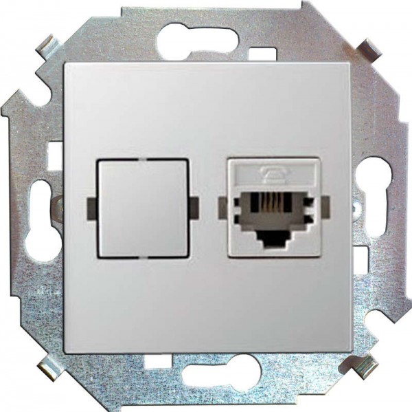  Механизм розетки комп. СП Simon15 RJ45 бел. Simon 1591598-030 