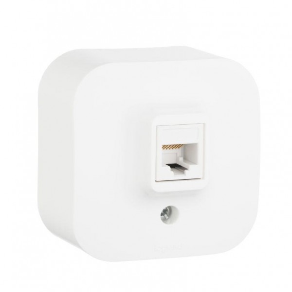  Розетка информационная 1-м ОП Quteo RJ45 CAT.5E UTP бел. Leg 782224 