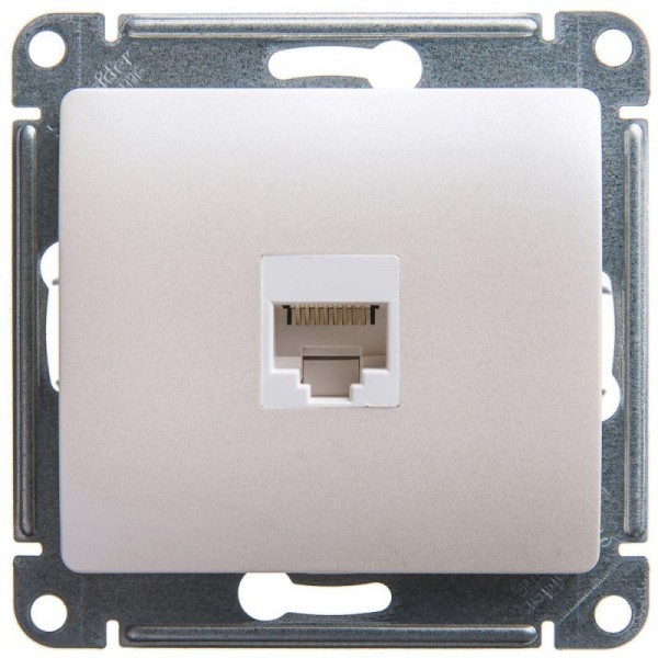  Механизм розетки комп. 1-м Glossa RJ45 CAT.5E перламутр SchE GSL000681K 