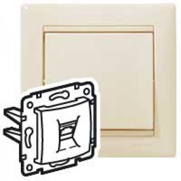  Механизм розетки информ. 1-м СП Valena RJ45-ISDN/интернет сл. кость Leg 774341 