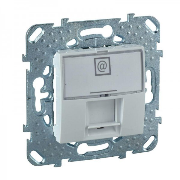  Механизм розетки комп. 1-м СП Unica RJ45 бел. SchE MGU5.421.18ZD 
