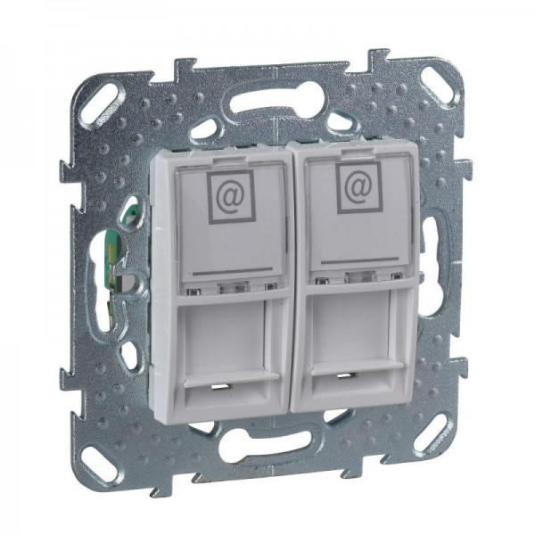  Механизм розетки комп. 2-м СП Unica RJ45 бел. SchE MGU5.2020.18ZD 