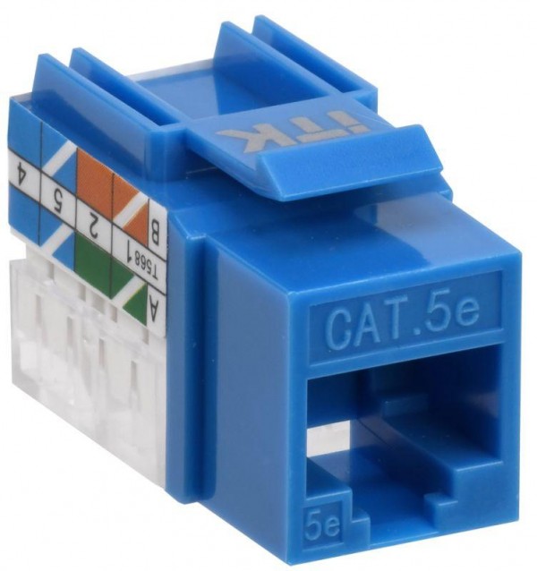  Модуль Keystone Jack кат.5E UTP 110 IDC 90град. син. ITK CS1-1C5EU-11-03 
