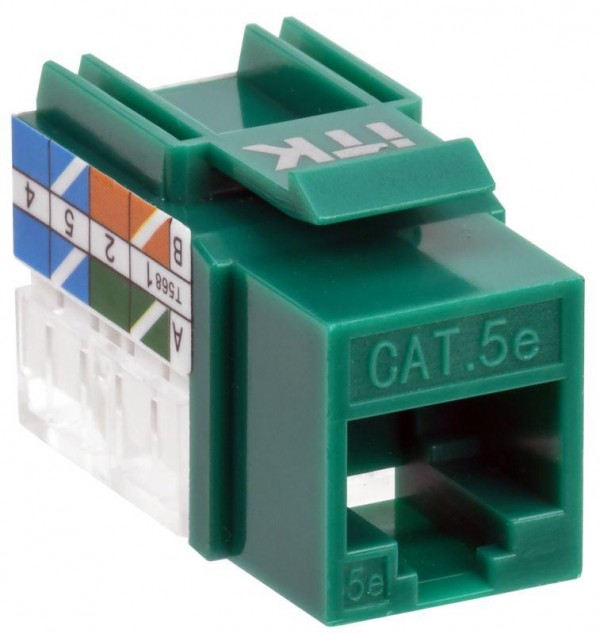  Модуль Keystone Jack кат.5E UTP 110 IDC 90град. зел. ITK CS1-1C5EU-11-02 