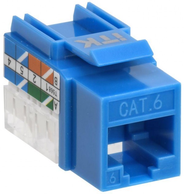  Модуль Keystone Jack кат.6 UTP 110 IDC 90град. син. ITK CS1-1C06U-11-03 