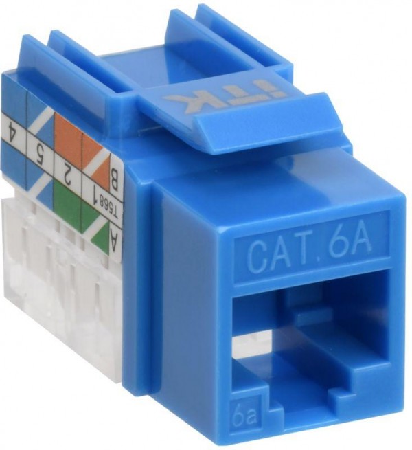  Модуль Keystone Jack кат.6A UTP 110 IDC 90град. син. ITK CS1-1C6AU-11-03 