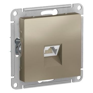  Механизм розетки компьютерной AtlasDesign RJ45 кат. 6А шампань SchE ATN000586 