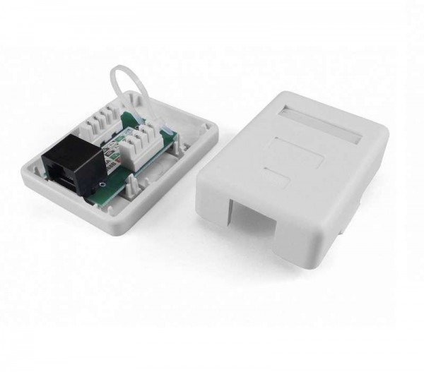  Розетка компьютерная SB1-1-8P8C-C5e-WH RJ-45(8P8C) внешн. CAT.5E одинарн. Dual IDC Hyperline 430230 