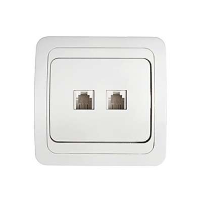  Розетка компьютерная 2-м СП CLASSICO RJ-45 бел. 2136 IN HOME 4690612018300 