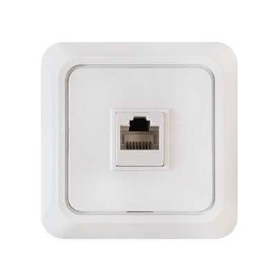  Розетка компьютерная 1-м ОП BOLLETO RJ-45 бел. 7035 IN HOME 4690612018294 
