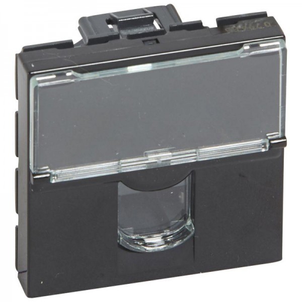  Розетка 2-м RJ 45 Mosaic кат.6 FTP черн. Leg 079485 