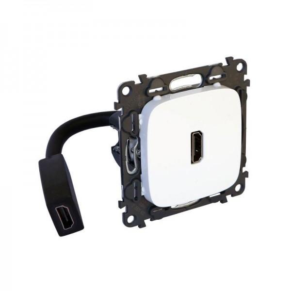  Розетка HDMI Valena ALLURE с предварительно подкл. разъемом с лиц. панелью бел. Leg 755165 