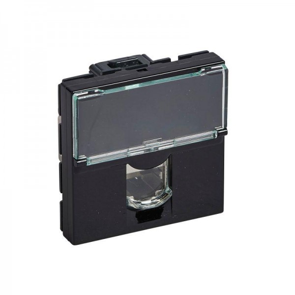  Розетка 2-м RJ 45 Mosaic кат.6 STP черн. Leg 079486 