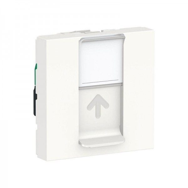  Розетка 2-мод. UNICA MODULAR одиночная + комп. RJ45 кат.5e UTP бел. SchE NU341118 