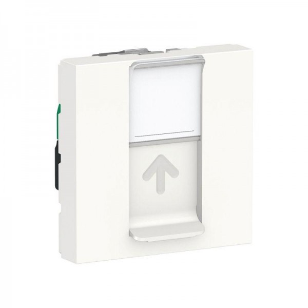  Розетка 2-мод. UNICA MODULAR одиночная + комп. RJ45 кат.5e STP бел. SchE NU341318 