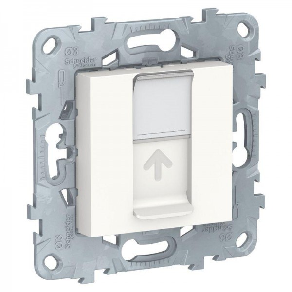  Механизм розетки компьютерная UNICA NEW RJ45 одиноч. кат.6 UTP бел. SchE NU541518 