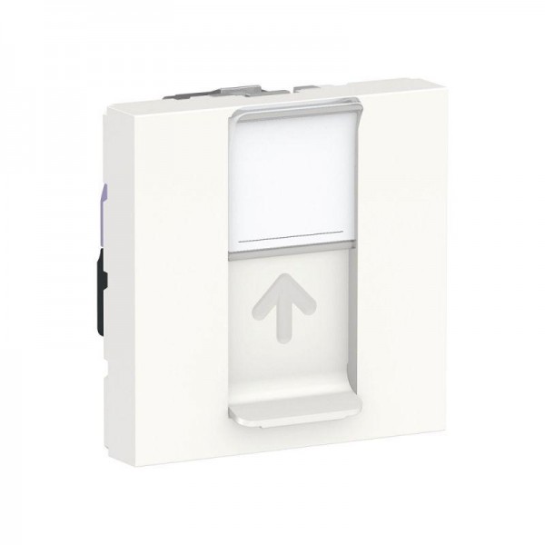  Розетка 2-мод. UNICA MODULAR одиночная + комп. RJ45 кат.6 STP бел. SchE NU341718 