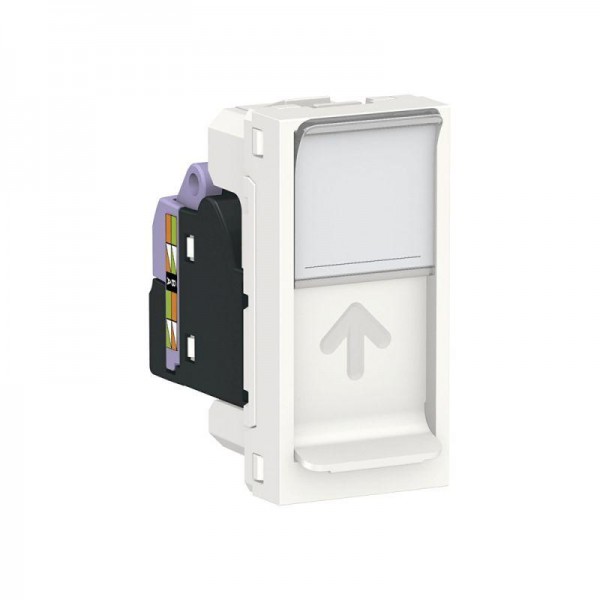 Розетка 1-мод. UNICA MODULAR одиночная + комп. RJ45 кат.6 STP бел. SchE NU341618 