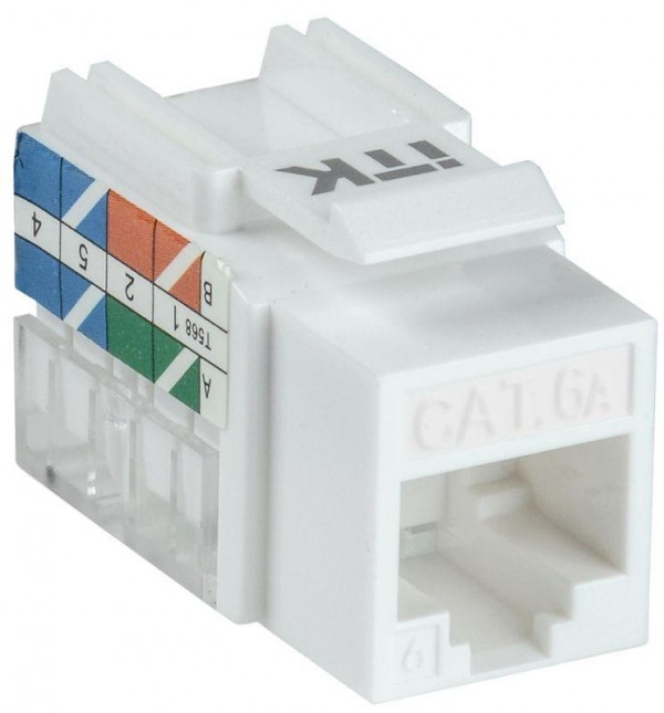  Модуль Keystone Jack кат.6A UTP 110 IDC 90 град. ITK CS1-1C6AU-11 