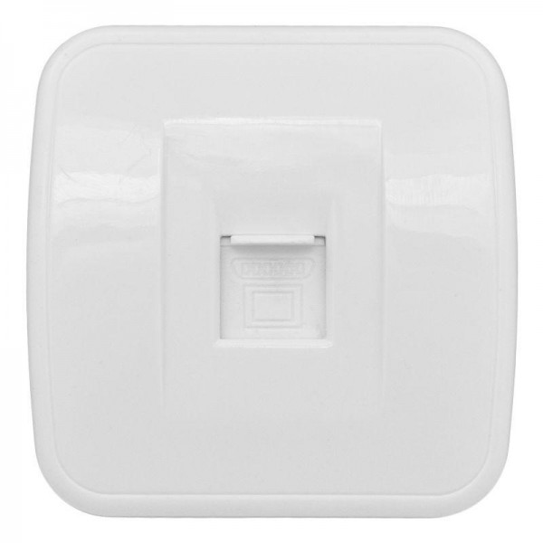  Розетка компьютерная 1-м ОП Минск RJ45 1А 120В бел. Basic EKF EGK01-035-10 