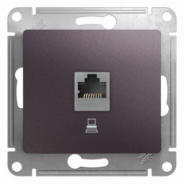  Механизм розетки комп. 1-м Glossa RJ45 кат.5е сиреневый туман SchE GSL001481K 