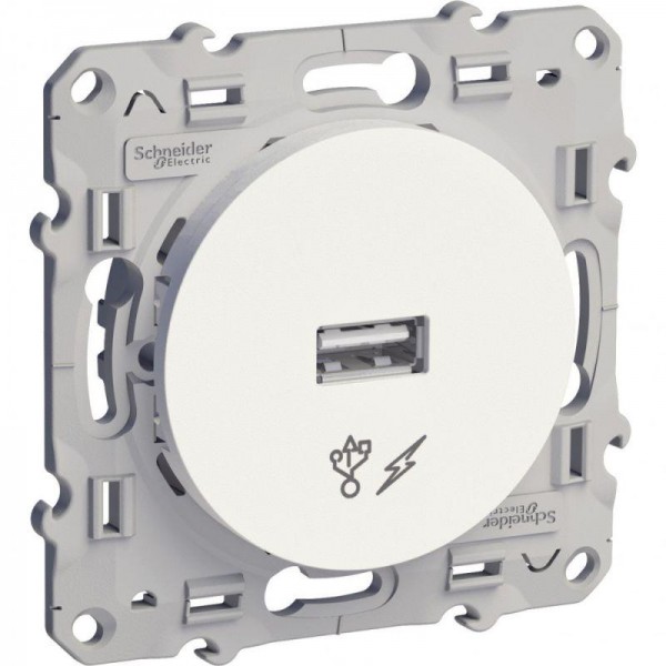  Механизм розетки СП USB Odace бел. SchE S52R408 