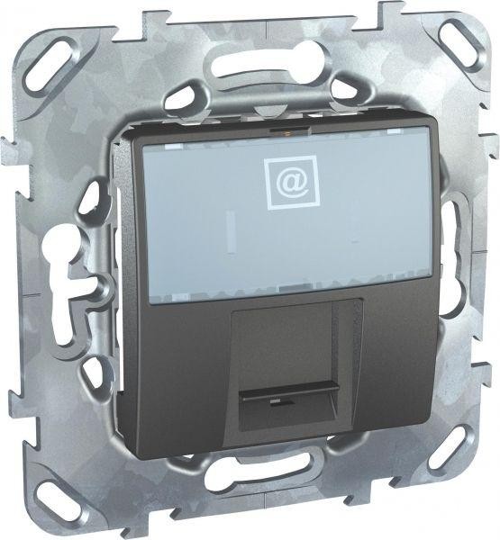  Розетка компьютерная СП Unica Top 1мод. RJ45 CAT.6 с полем для надписи SchE MGU5.425.12ZD 