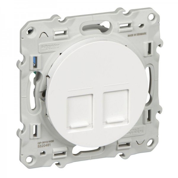  Механизм розетки комп. 2-м СП Odace RJ45 бел. SchE S52R481 