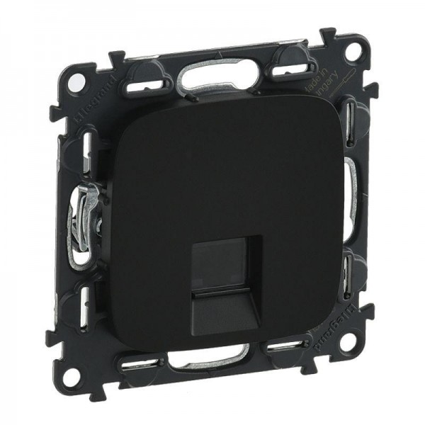  Механизм розетки комп. 1-м Valena Allure RJ45 CAT.6 UTP с лицевой панелью антрацит Leg 753952 