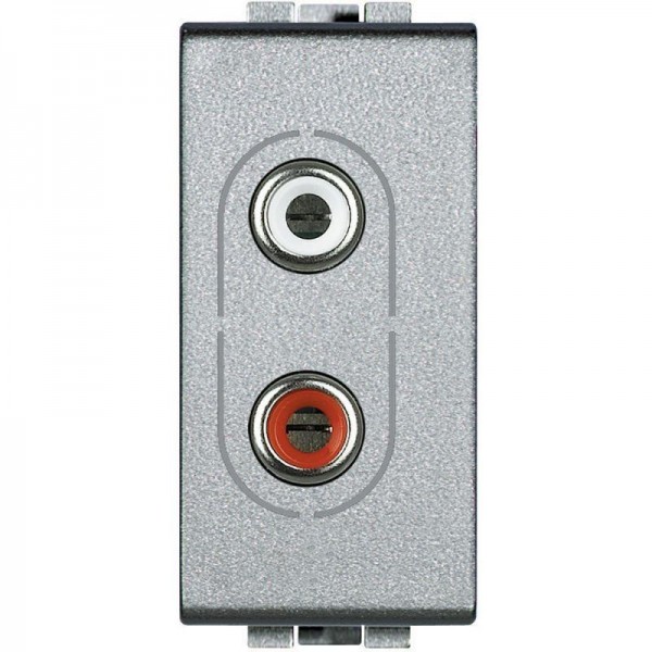  Разъем Аудио 2хRCA LivingLight алюм. Leg BTC NT4281 