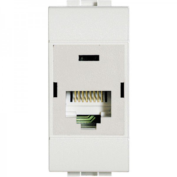  Розетка компьютерная LivingLight RJ45 UTP CAT.6 IDC110 бел. Leg BTC N4262C6 