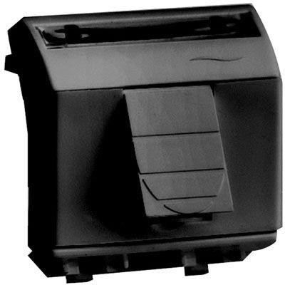  Розетка компьютерная СП Brava 2мод. RJ45 CAT.5E экран черн. DKC 77450N 