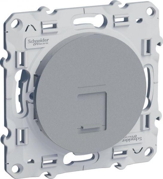  Механизм розетки комп. 1-м Odace RJ45 алюм. SchE S53R471 