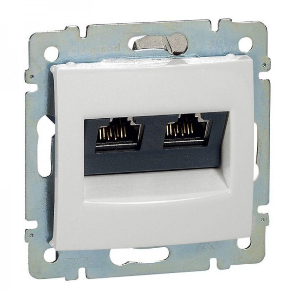  Механизм розетки комп. СП Valena RJ45 STP 10 GIGA 2 вых. бел. Leg 770073 