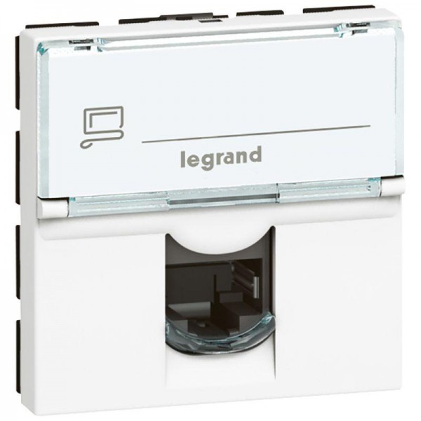  Механизм розетки комп. СП Mosaic RJ45 STP CAT.6 90град. Leg 076593 