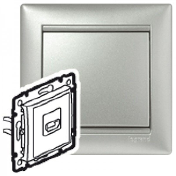  Механизм розетки СП HDMI Valena алюм. Leg 770285 