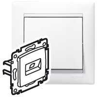  Механизм розетки информ. 2-м СП Valena RJ45 + RJ45 CAT.6 FTP бел. Leg 774233 