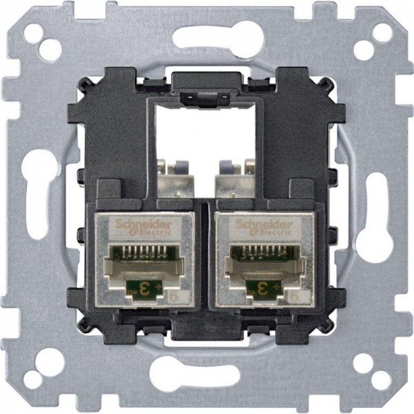  Механизм розетки комп. СП Merten 2 поста 5FTR RJ45 SchE MTN4575-0012 
