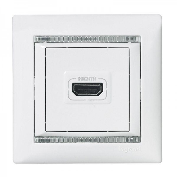  Механизм розетки HDMI 1-м СП Valena бел. Leg 770085 