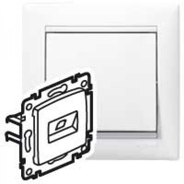  Механизм розетки информ. 2-м СП Valena RJ45 + RJ45 6 UTP бел. Leg 774247 