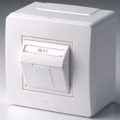  Коробка PDD-N60 с роз. BRAVA RJ11+RJ45 кор. DKC 10665B 