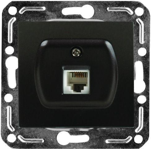  Механизм розетки комп. 1-м V01-14-С11-М черн. Volsten 9991 