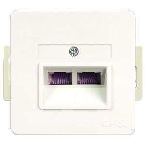  Механизм розетки комп. 2-м Extra RJ45 бел. ГУСИ С1К2-001 