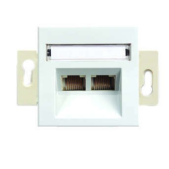  Механизм розетки комп. 2-м RJ45 бел. ГУСИ С5НТ2.132-001 