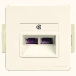  Механизм розетки комп. 2-м Extra RJ45 беж. ГУСИ С1К2-003 