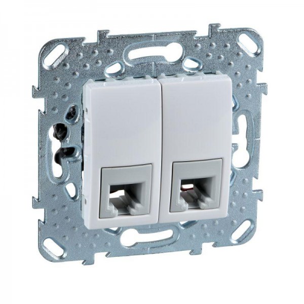  Механизм розетки телеф. 2-м СП Unica RJ11 бел. SchE MGU5.9090.18ZD 