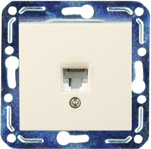  Механизм розетки телеф. 1-м V01-12-F12-М крем. Volsten 9055 